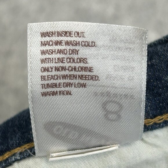 OLD NAVY The Flirt Capri Jeans Sz 8 Medium Wash Blue Denim Zipper Cuff Stretch - Picture 6 of 14
